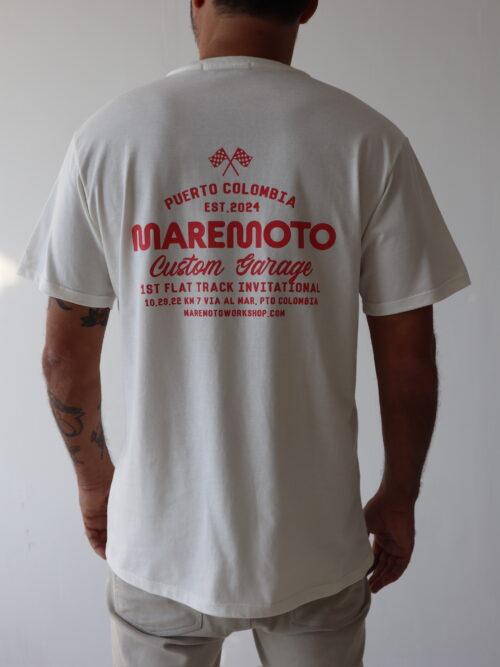 Flat Tracker White Tee